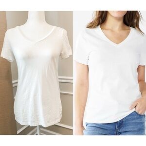 Women’s Sonoma Life + Style Everyday White Tee Size XS 100% Cotton Tagless